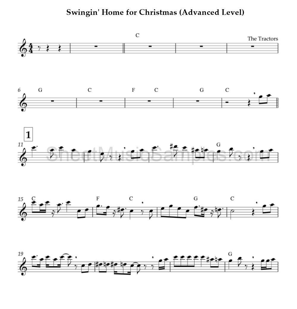 Swingin' Home for Christmas (Advanced Level)