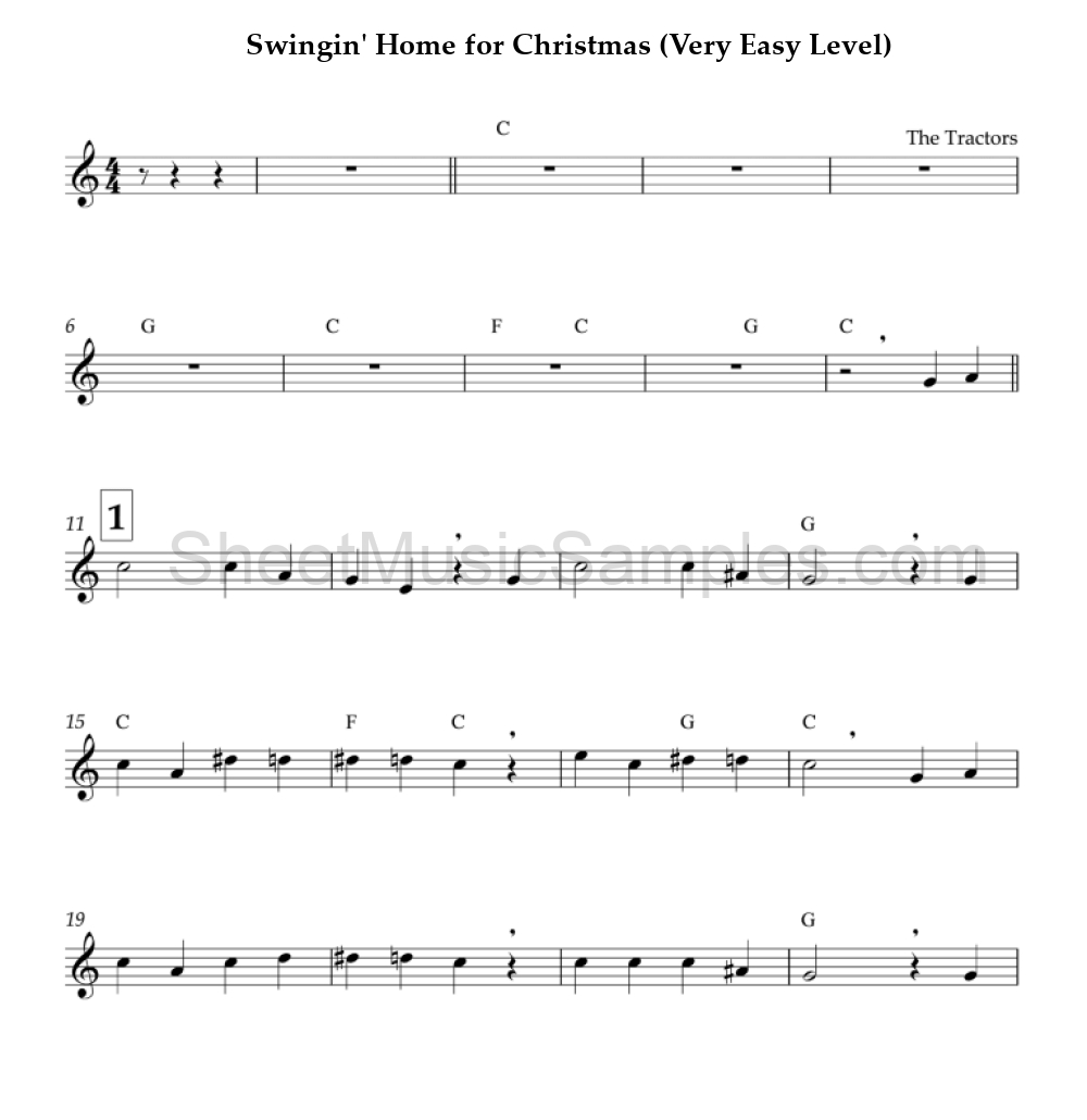 Swingin' Home for Christmas (Very Easy Level)