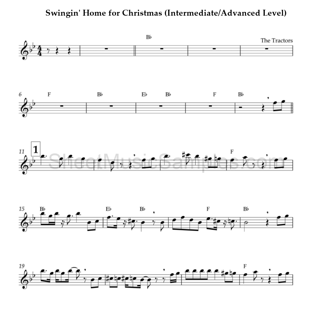 Swingin' Home for Christmas (Intermediate/Advanced Level)