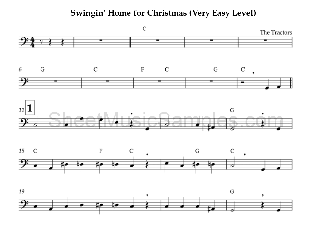 Swingin' Home for Christmas (Very Easy Level)