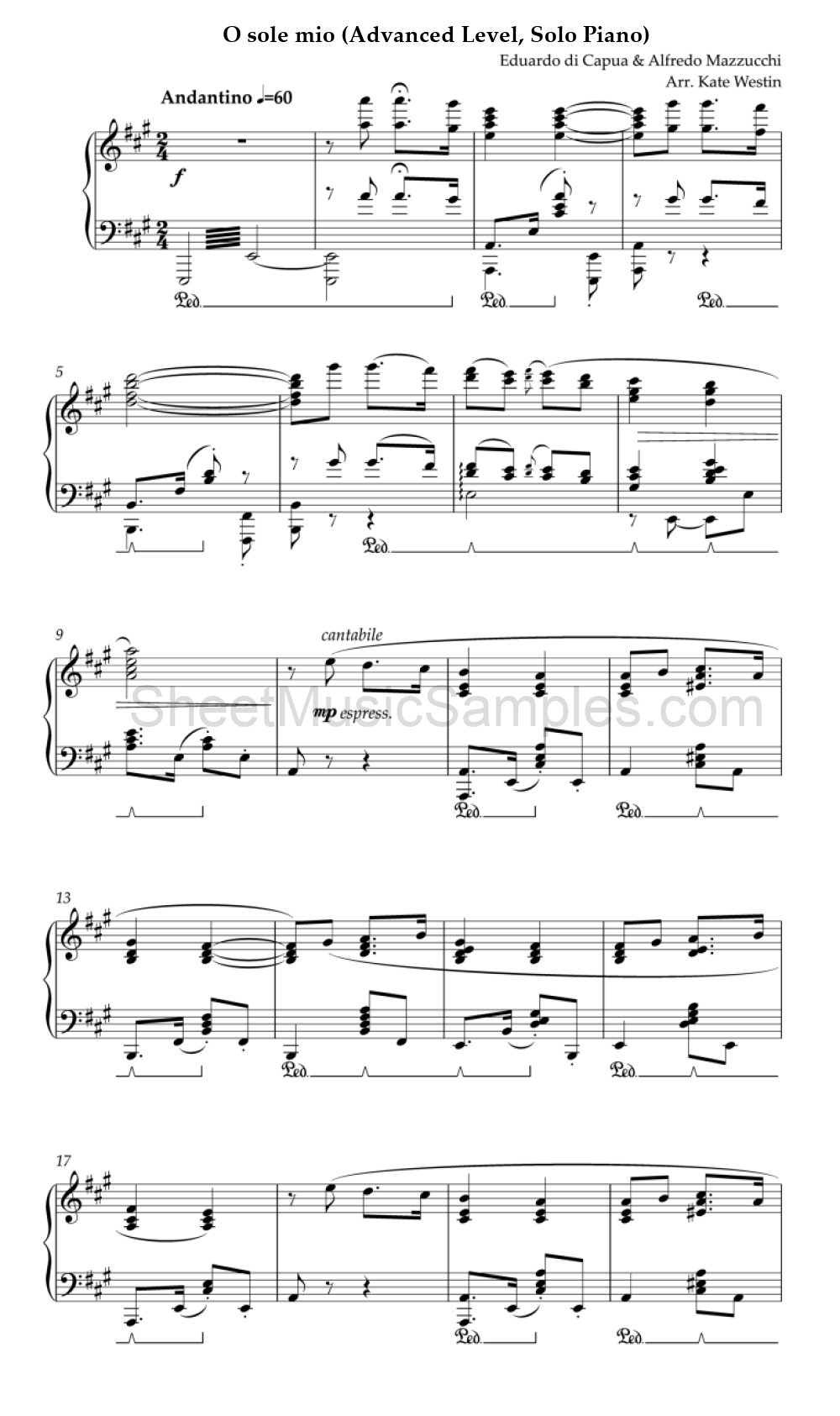 O sole mio (Advanced Level, Solo Piano)