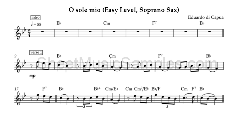 O sole mio (Easy Level, Soprano Sax)