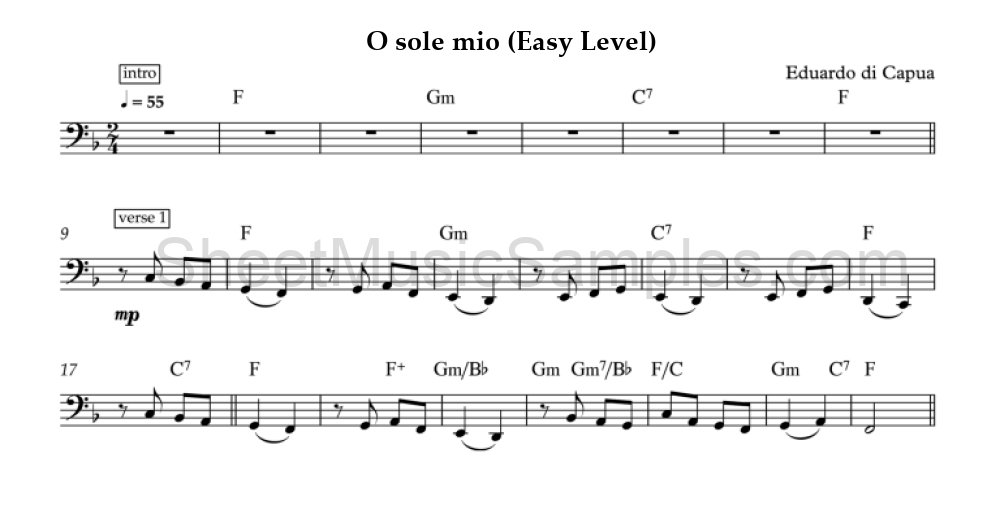 O sole mio (Easy Level)