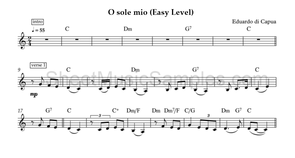 O sole mio (Easy Level)