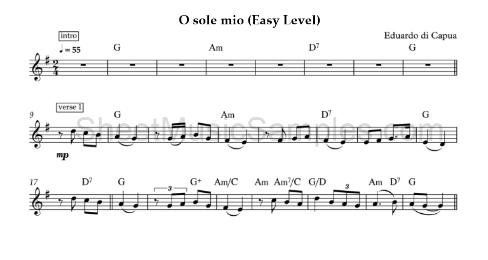 O sole mio (Easy Level)