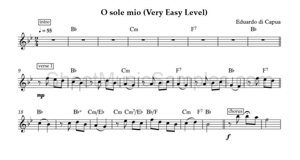 O sole mio (Very Easy Level)