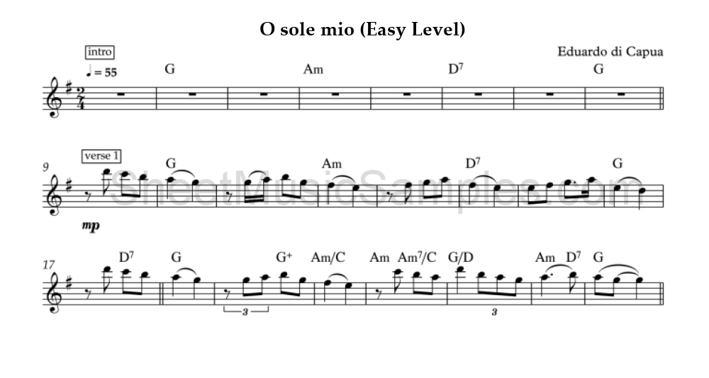 O sole mio (Easy Level)