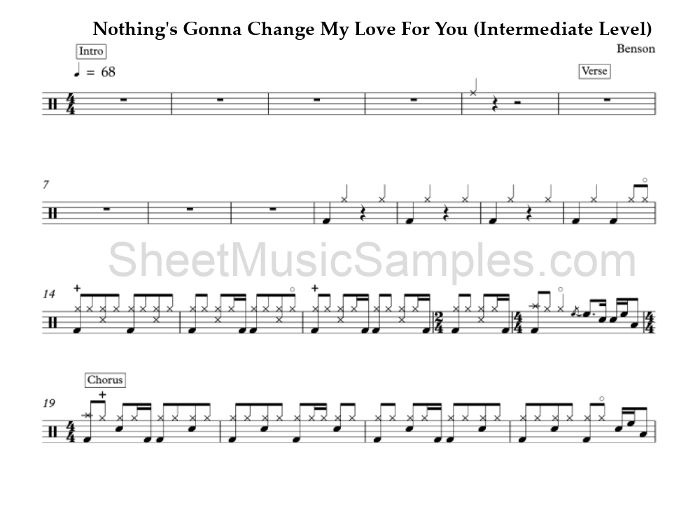 Nothing's Gonna Change My Love For You (Intermediate Level)