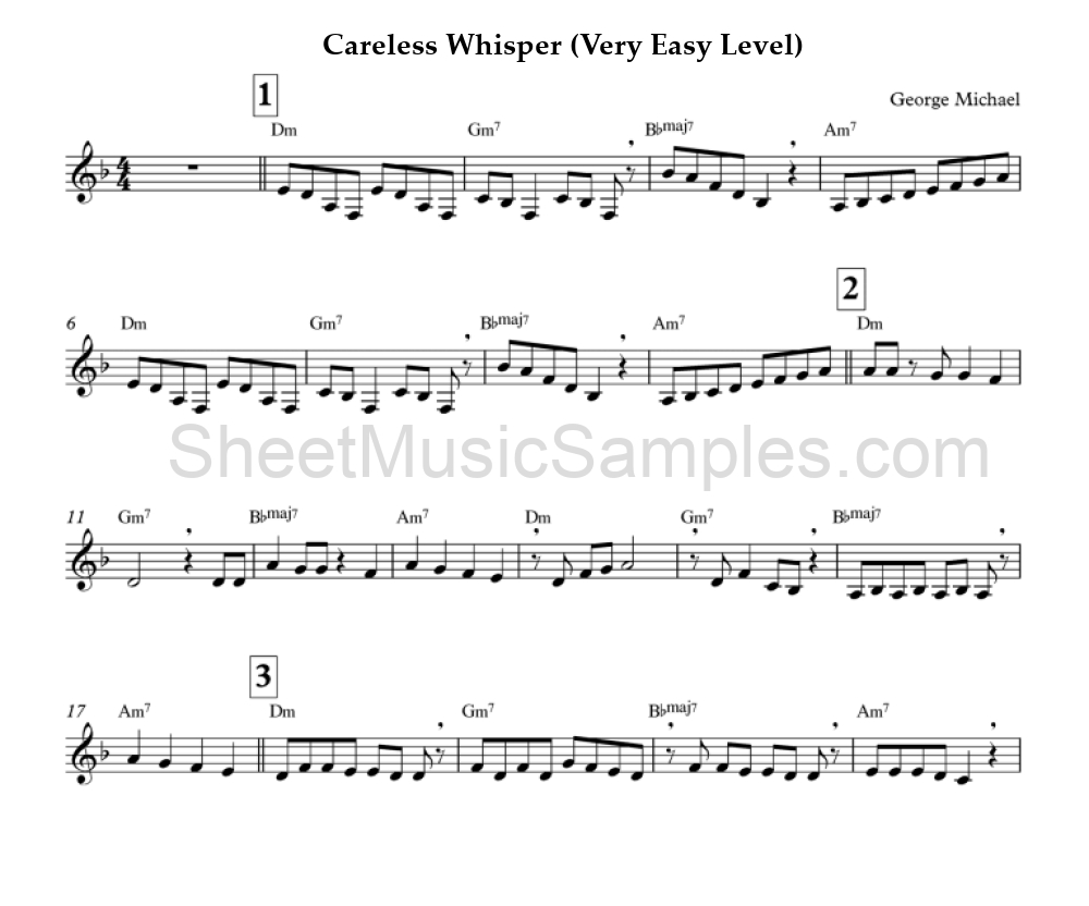 Careless Whisper (Very Easy Level)