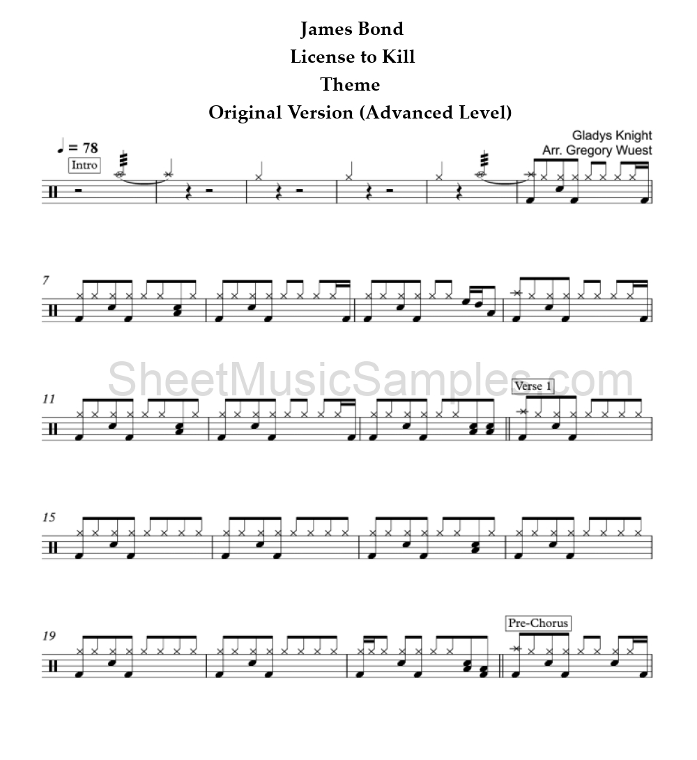 James Bond - License to Kill - Theme - Original Version (Advanced Level)