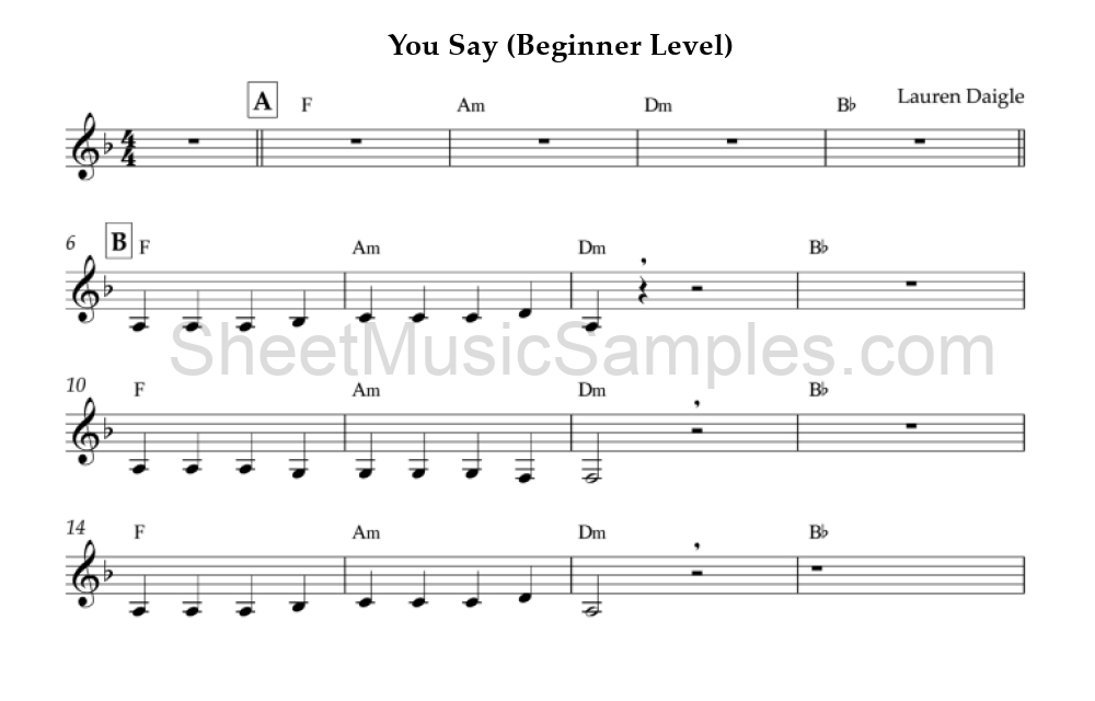 You Say (Beginner Level)