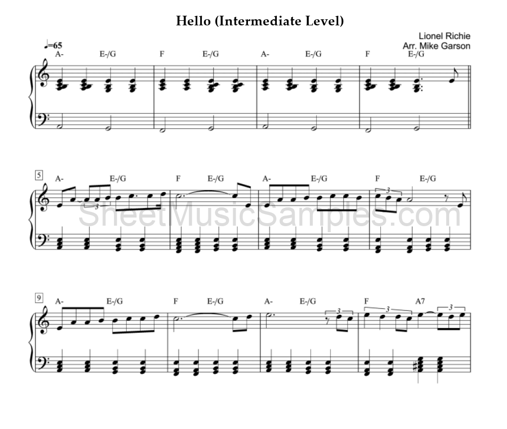 Hello (Intermediate Level)