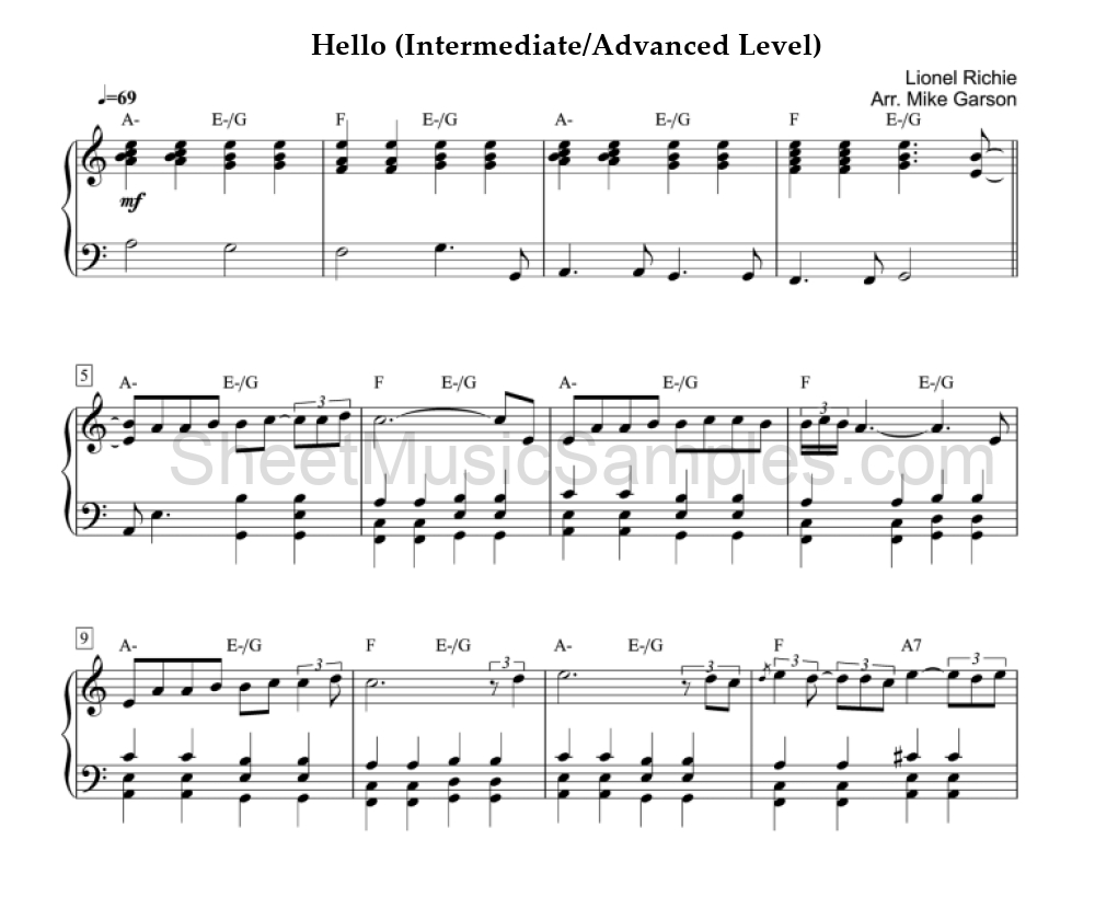 Hello (Intermediate/Advanced Level)