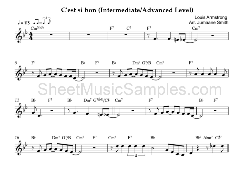 C'est si bon (Intermediate/Advanced Level)