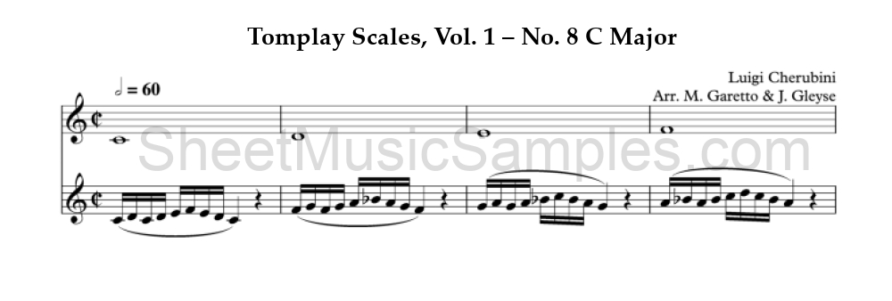 Tomplay Scales, Vol. 1 – No. 8 C Major