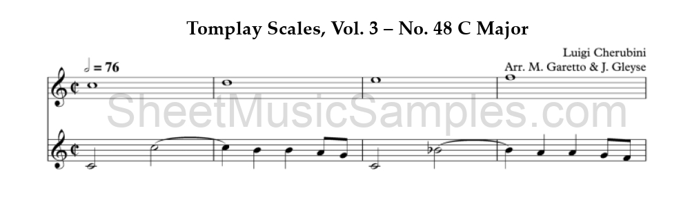 Tomplay Scales, Vol. 3 – No. 48 C Major