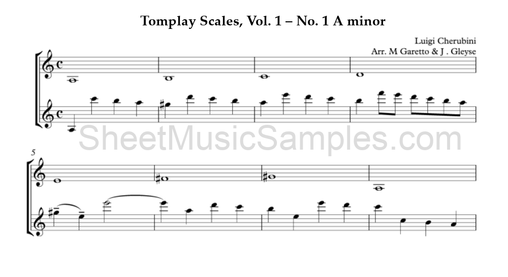 Tomplay Scales, Vol. 1 – No. 1 A minor