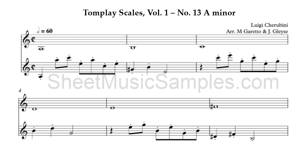 Tomplay Scales, Vol. 1 – No. 13 A minor