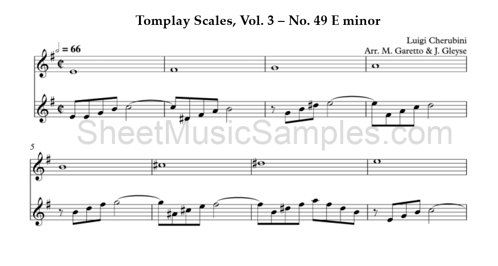 Tomplay Scales, Vol. 3 – No. 49 E minor