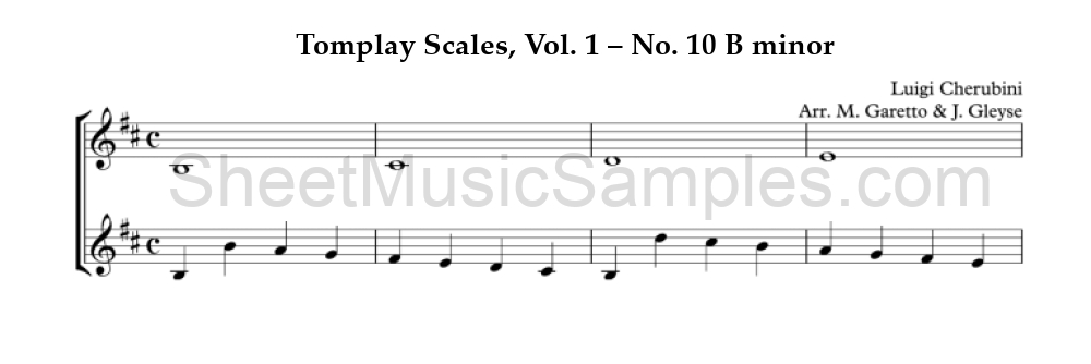 Tomplay Scales, Vol. 1 – No. 10 B minor