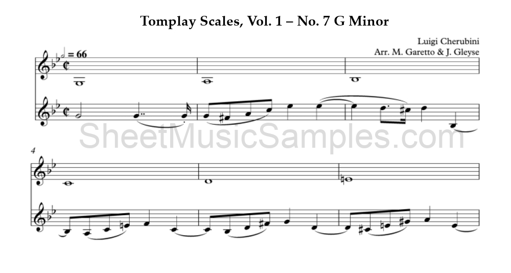 Tomplay Scales, Vol. 1 – No. 7 G Minor