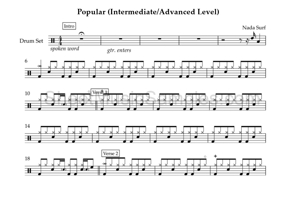 Popular (Intermediate/Advanced Level)