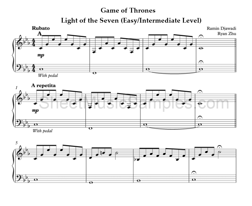 Game of Thrones - Light of the Seven (Easy/Intermediate Level)