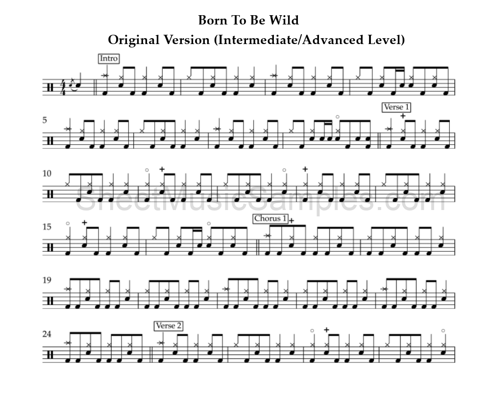 Born To Be Wild - Original Version (Intermediate/Advanced Level)