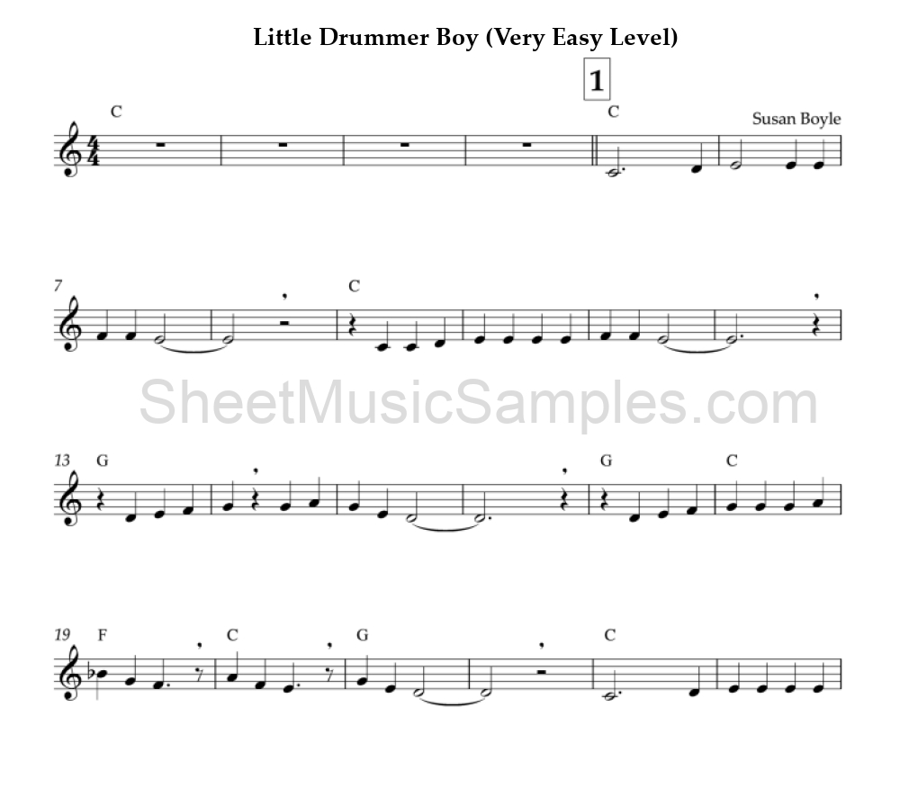 Little Drummer Boy (Very Easy Level)