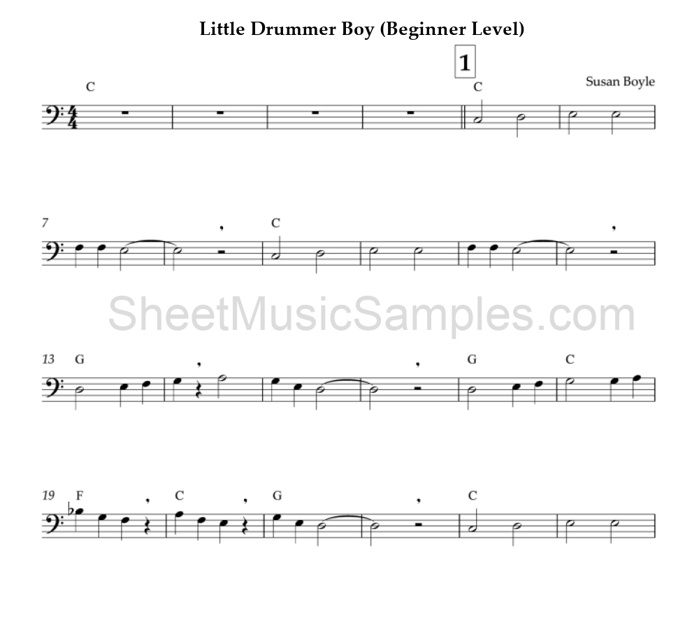 Little Drummer Boy (Beginner Level)