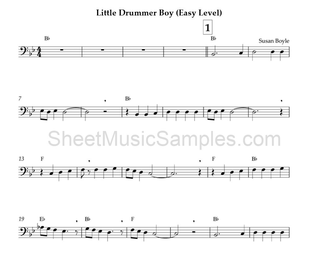 Little Drummer Boy (Easy Level)