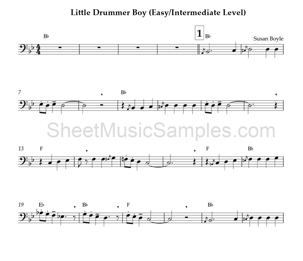 Little Drummer Boy (Easy/Intermediate Level)