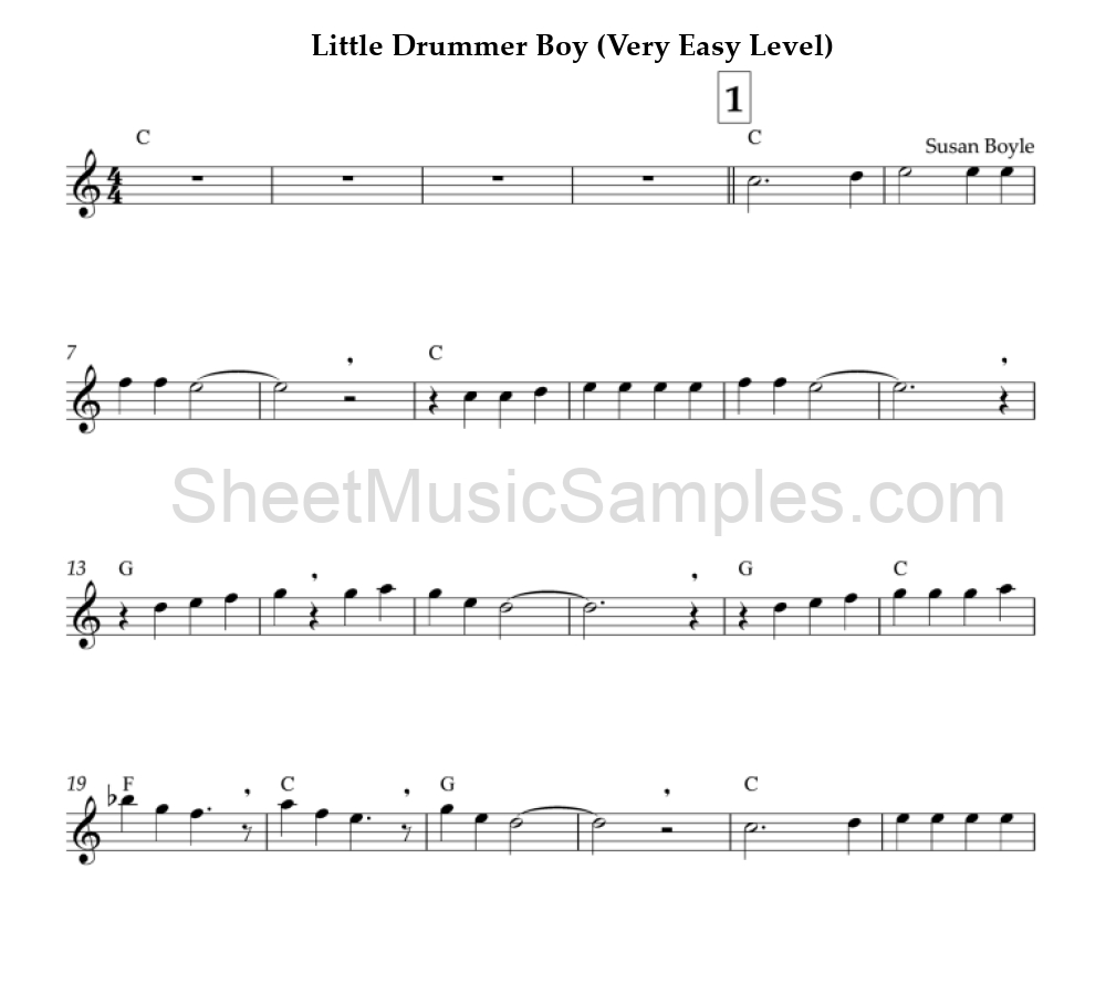 Little Drummer Boy (Very Easy Level)