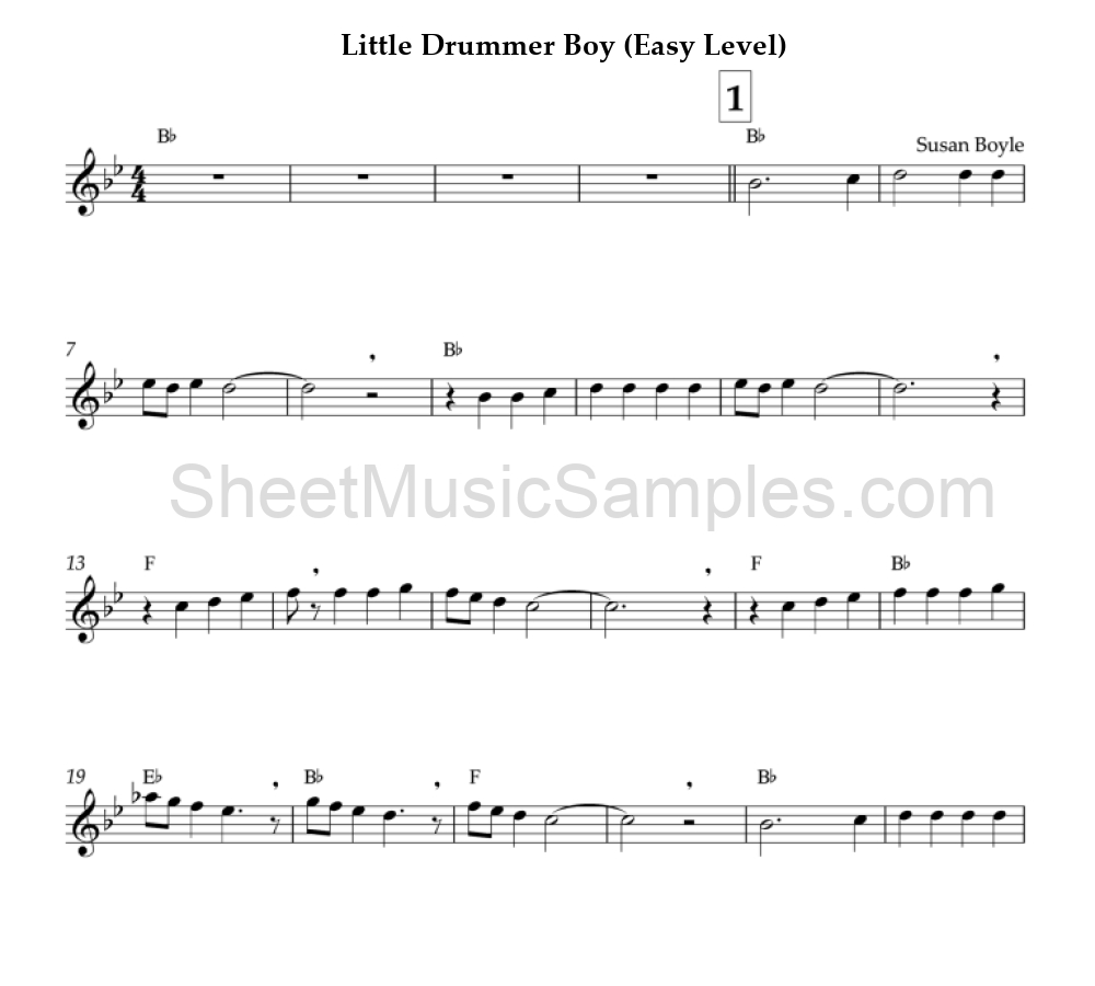 Little Drummer Boy (Easy Level)