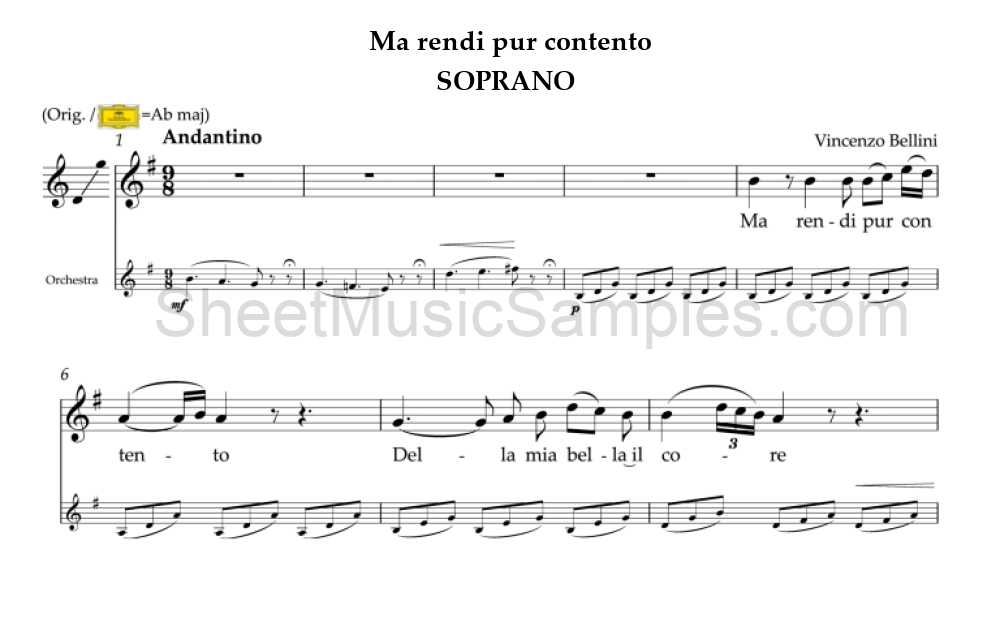 Ma rendi pur contento - SOPRANO