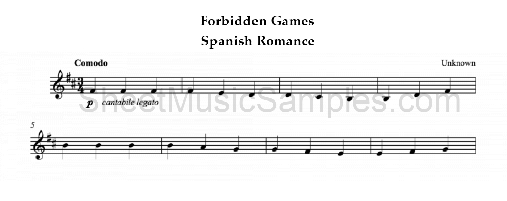 Forbidden Games - Spanish Romance