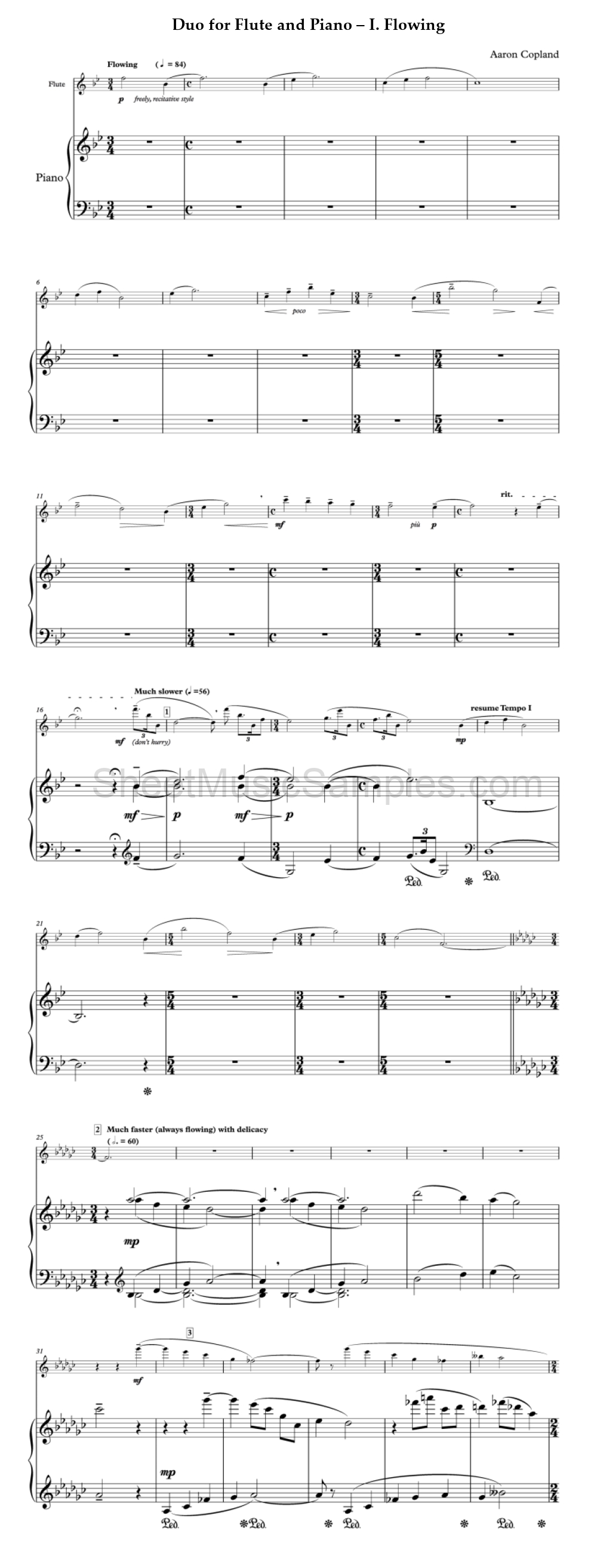 Duo for Flute and Piano – I. Flowing