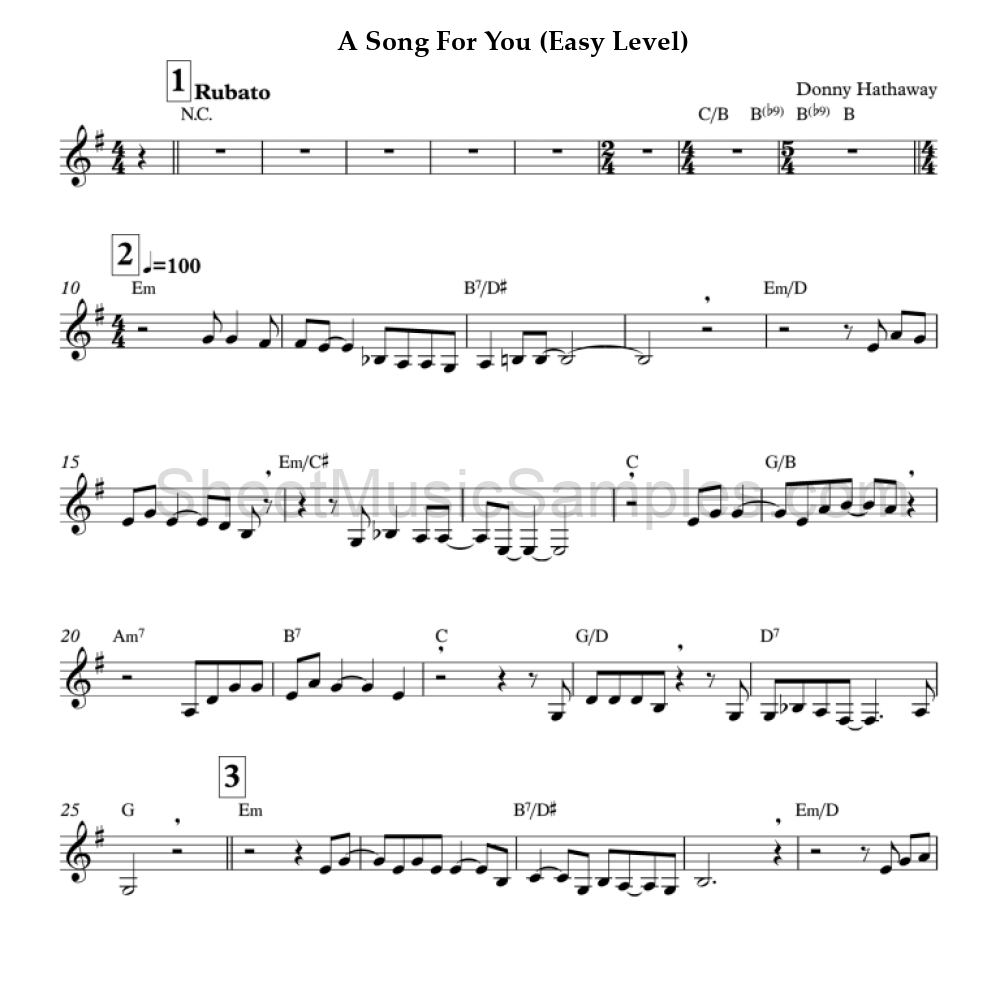 A Song For You (Easy Level)