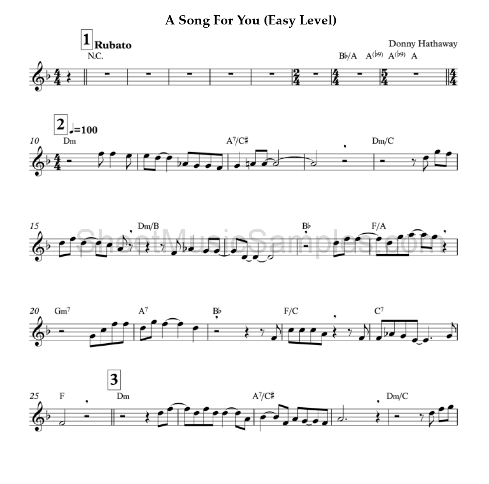 A Song For You (Easy Level)