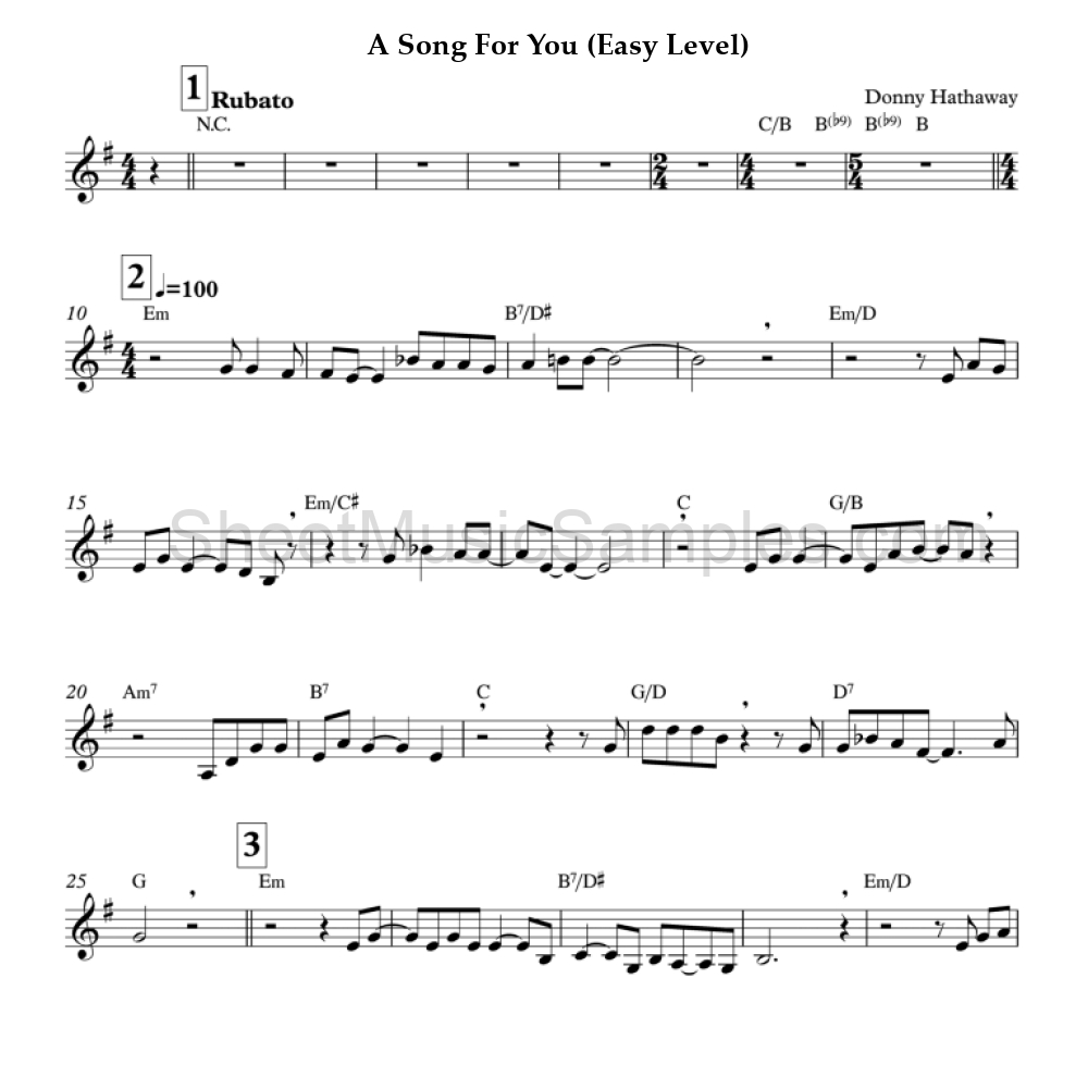 A Song For You (Easy Level)