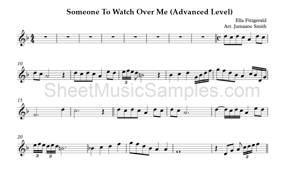 Someone To Watch Over Me (Advanced Level)