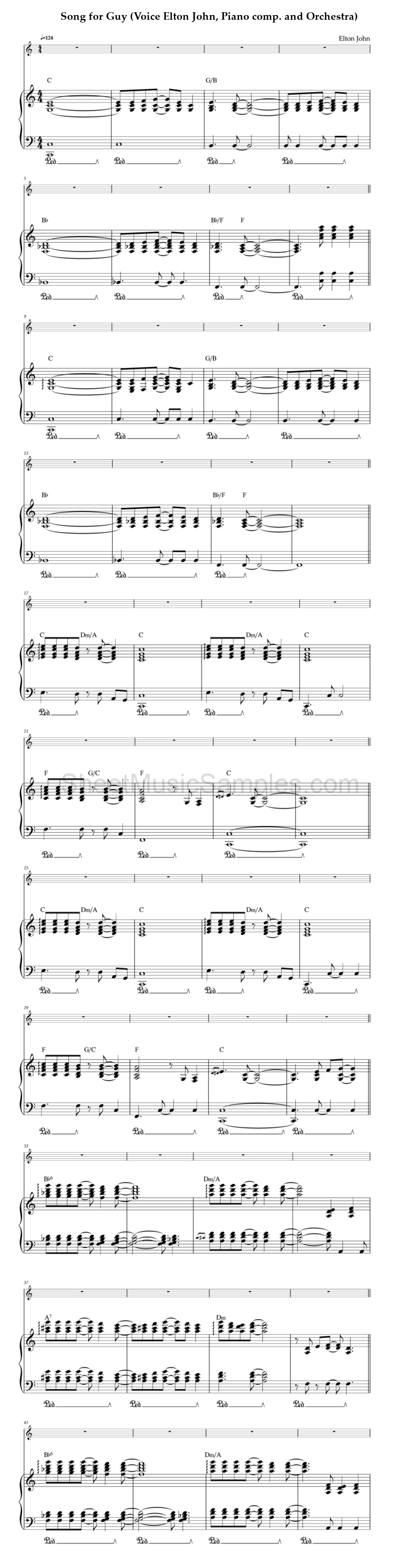 Song for Guy (Voice Elton John, Piano comp. and Orchestra)