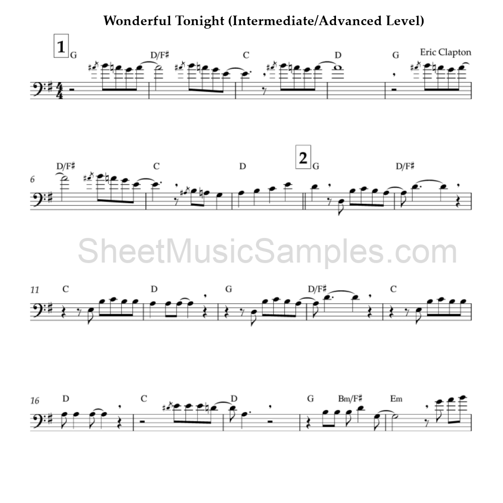 Wonderful Tonight (Intermediate/Advanced Level)