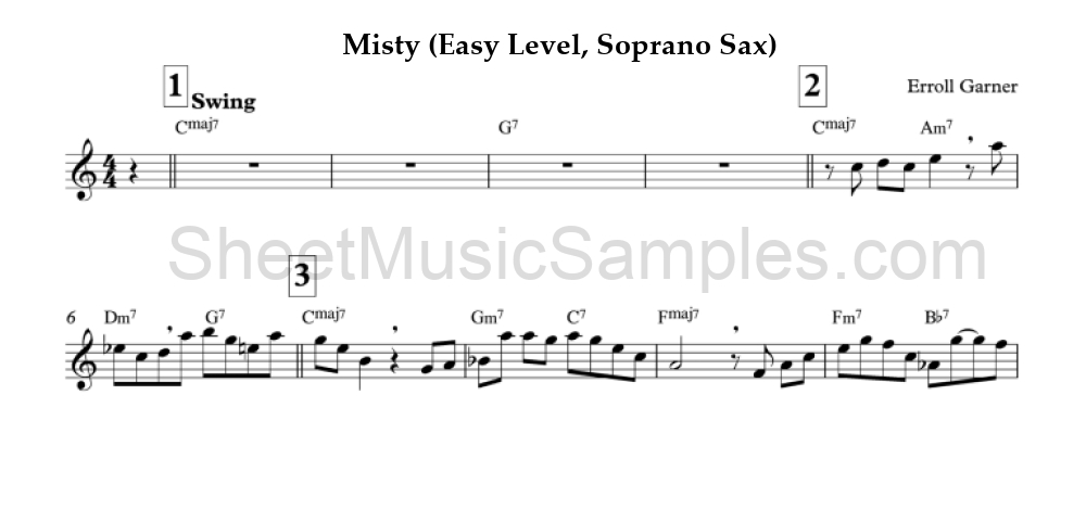 Misty (Easy Level, Soprano Sax)