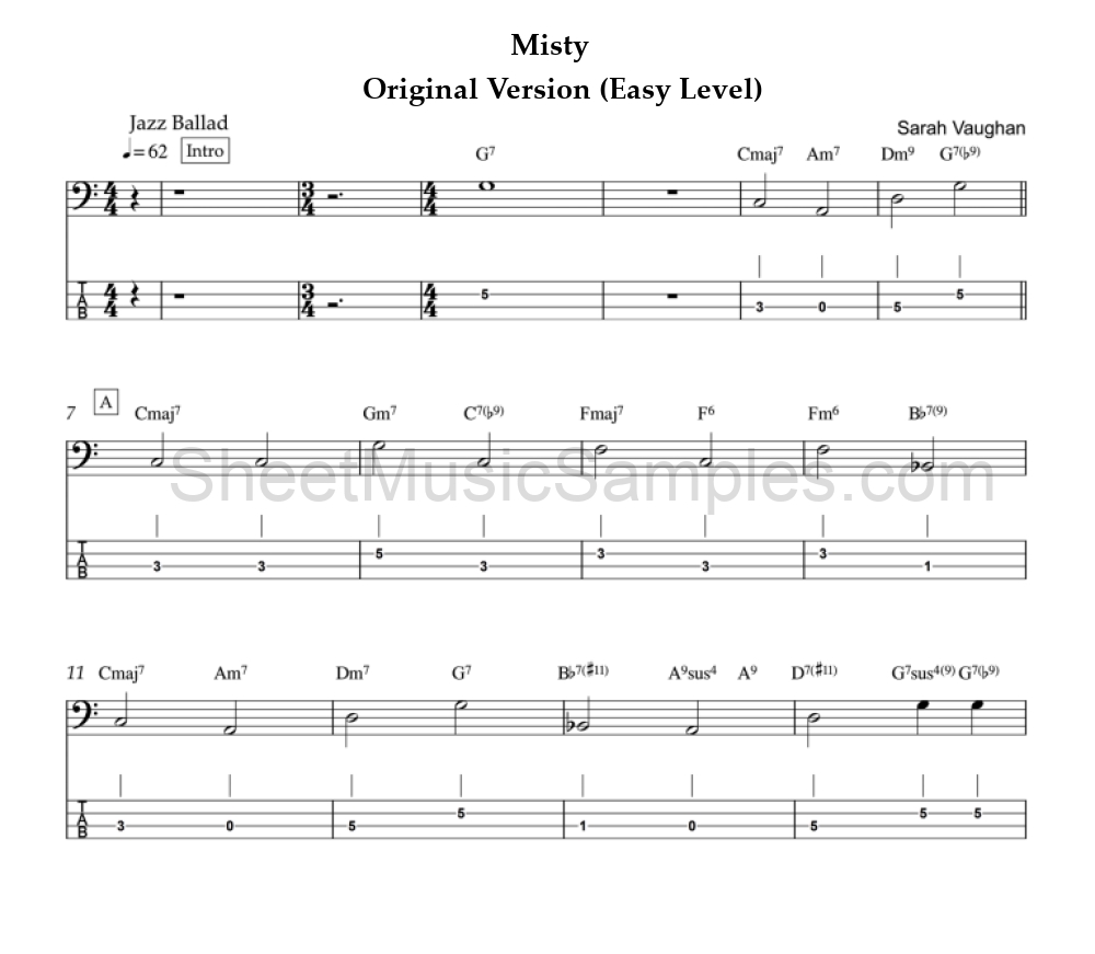 Misty - Original Version (Easy Level)