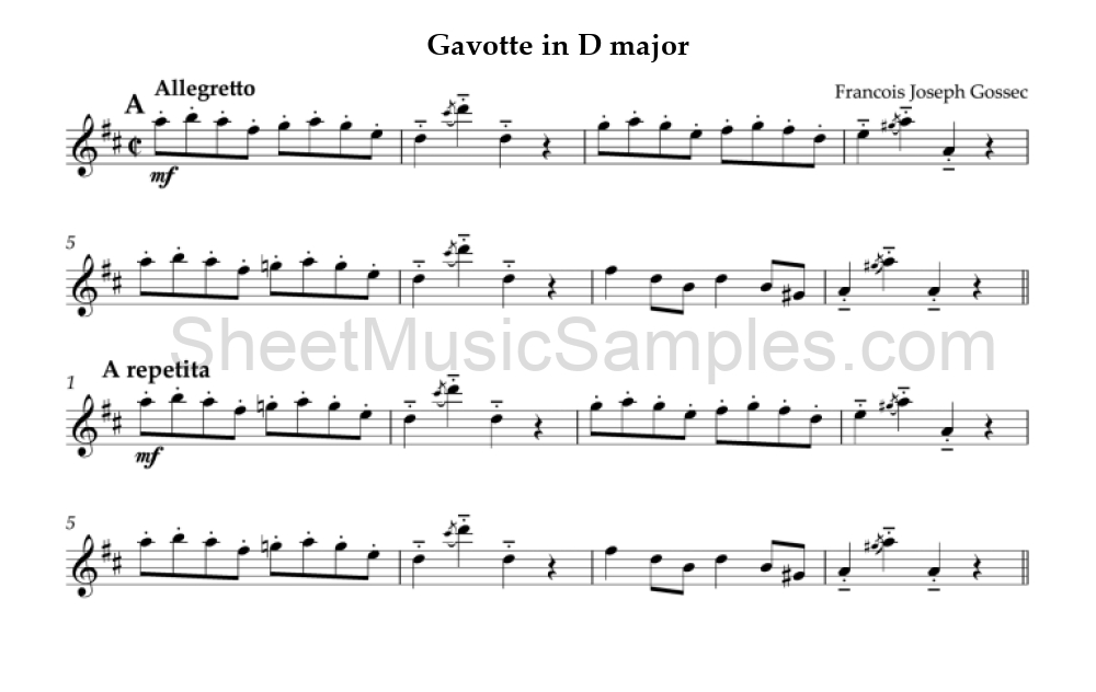 Gavotte in D major