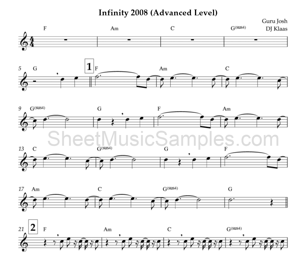 Infinity 2008 (Advanced Level)