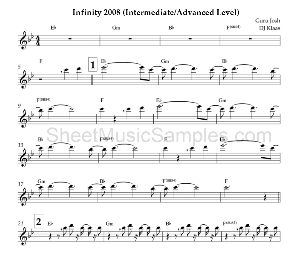 Infinity 2008 (Intermediate/Advanced Level)