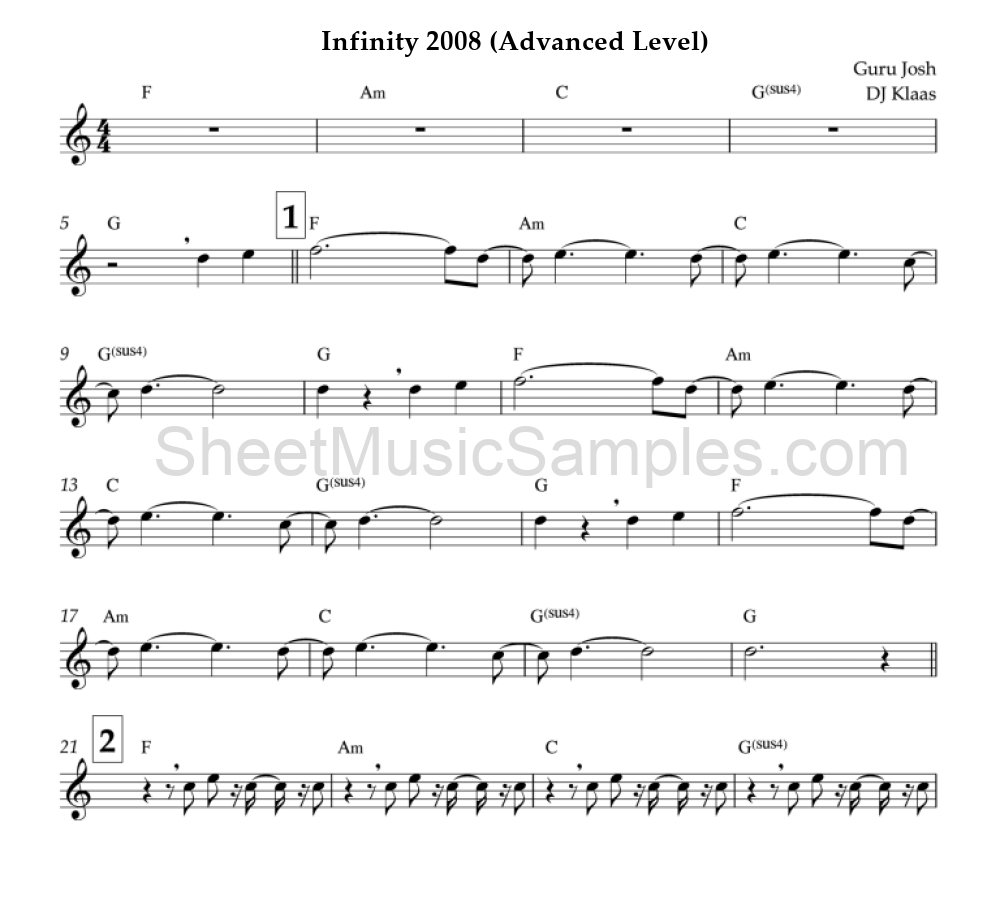 Infinity 2008 (Advanced Level)