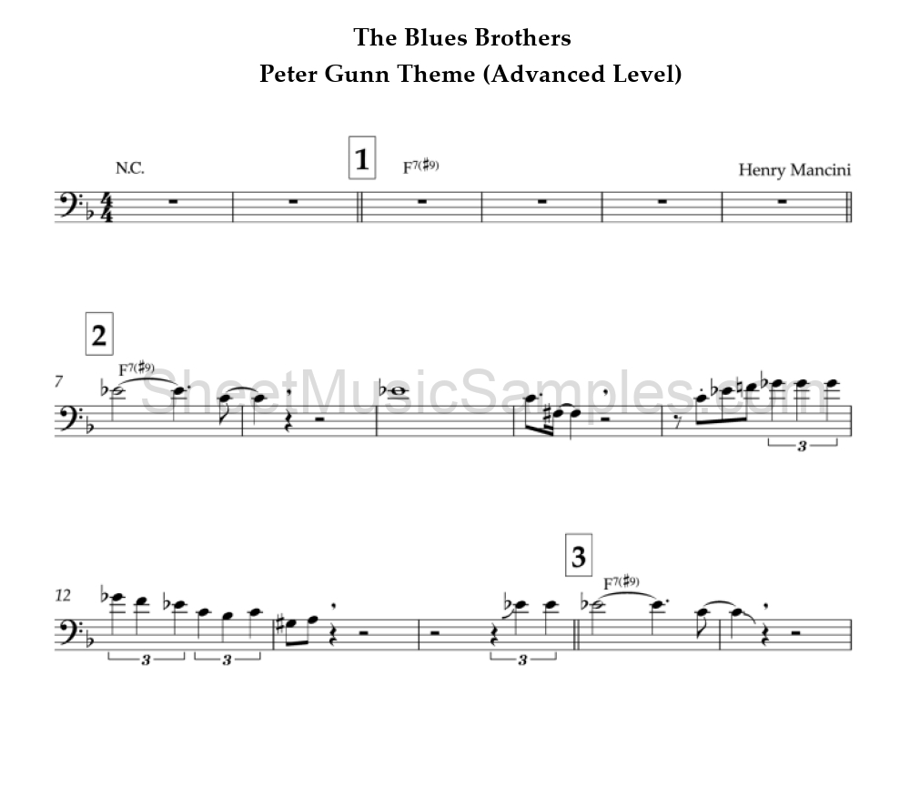 The Blues Brothers - Peter Gunn Theme (Advanced Level)